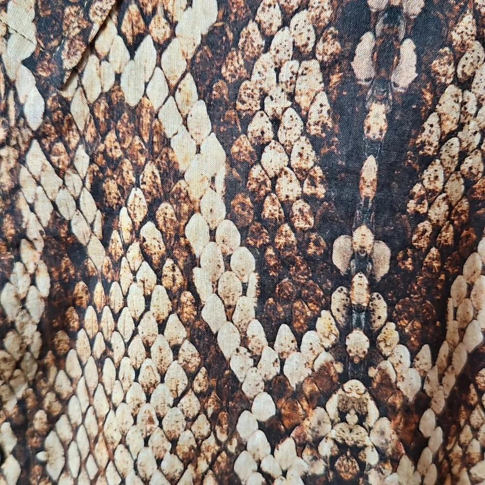 ASOS Brown Snake Print Shirt - Picture 3 of 6